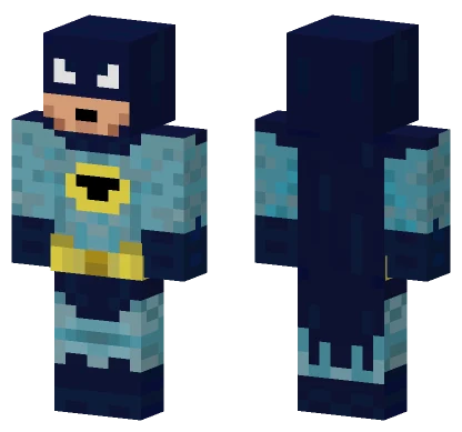 Classic Batman White Eyes Minecraft skin