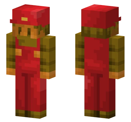 Classic Mario Minecraft skin