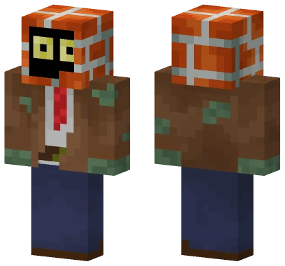 Classic PVZ2 Brick Zombie Minecraft skin