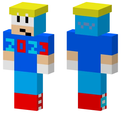 Classic Sonic New Year Minecraft skin