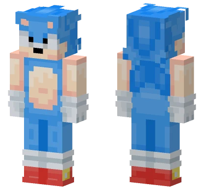 Classic Sonic Slim Arms Minecraft skin