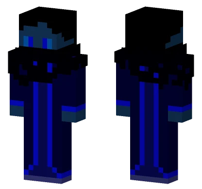 Cloaked Blue Warrior Minecraft skin