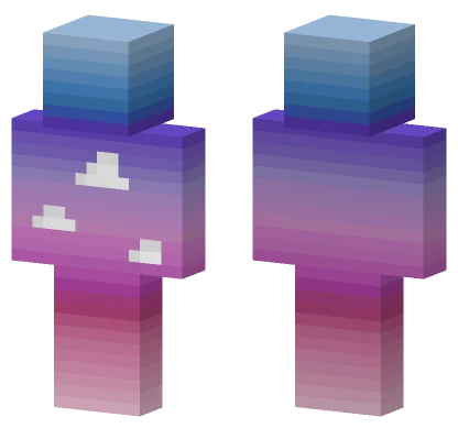 Cloud Background Pixel Art Minecraft skin