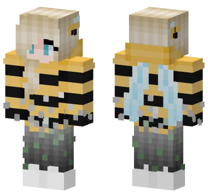Cobbled Bee Girl Minecraft skin