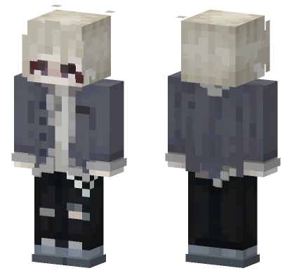 Cold Anime Boy Minecraft skin