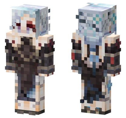Color Accurate Shenhe Frostflower Dew Minecraft skin