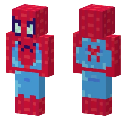 Colorful Classic Spider-Man Minecraft skin
