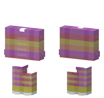 Colorful Sweater Socks Purple Pink Yellow Orange Stripe Minecraft skin