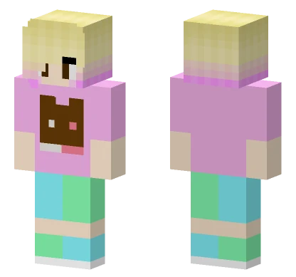 Cookie Cat Pink T-Shirt Minecraft skin