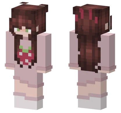 Cookie In Strawberry PJs Minecraft skin