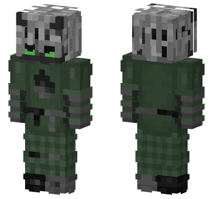 Cool Guy Gray Features Minecraft skin