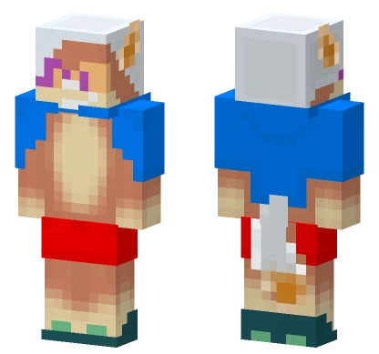 Copper Werewolf Sonic Style Minecraft skin