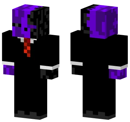 Corrupted Enderman In Suit Minecraft skin