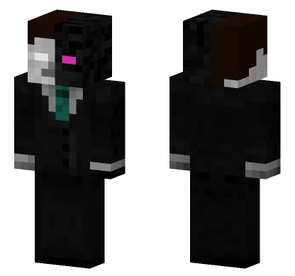 Corrupted Herobrine Suit Minecraft skin