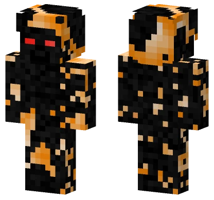 Corrupted Orange Steve Minecraft skin
