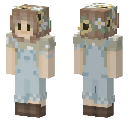 Cottage Core Sage Overalls Minecraft skin