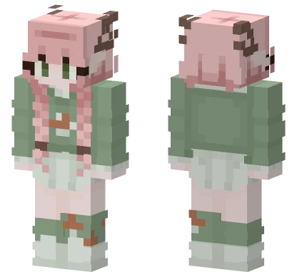 Cottagecore Deer Girl Minecraft skin