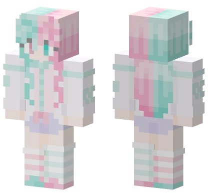 Cotton Candy Girl Minecraft skin