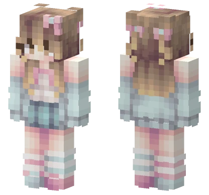 Cotton Candy Girl Minecraft skin