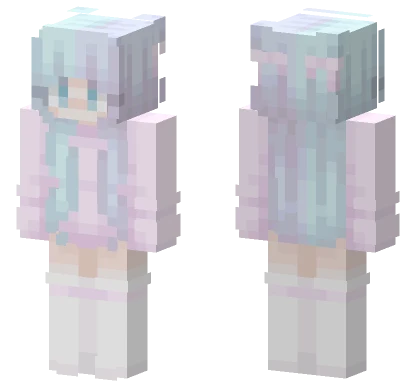 Cotton Candy Girl Minecraft skin
