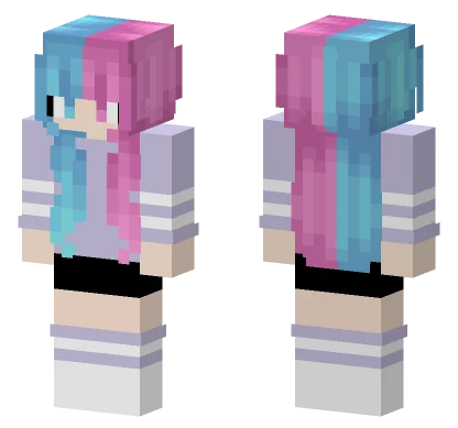 Cotton Candy Girl Minecraft skin