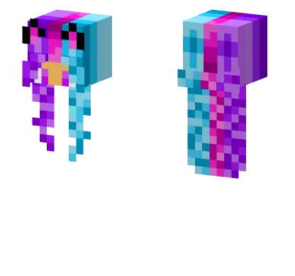 Cotton Candy Hair Base Minecraft skin