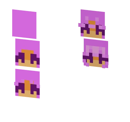 Cotton Candy Hair Shading Minecraft skin