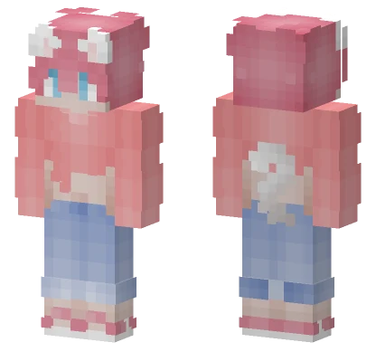 Cotton Candy Neko Minecraft skin