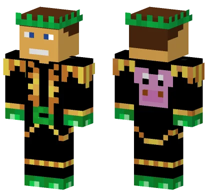 Cowboy With Pink Pig Minecraft skin