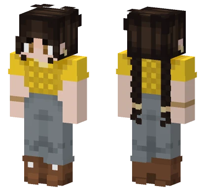 Cozy Braids Girl Minecraft skin