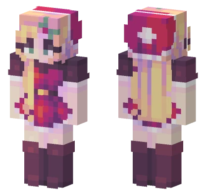 Cozy Fireplace Girl Minecraft skin