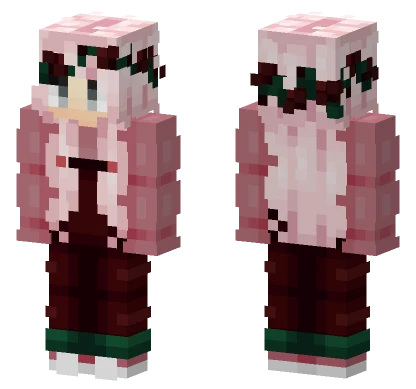 Cranberry Wreath Girl Minecraft skin