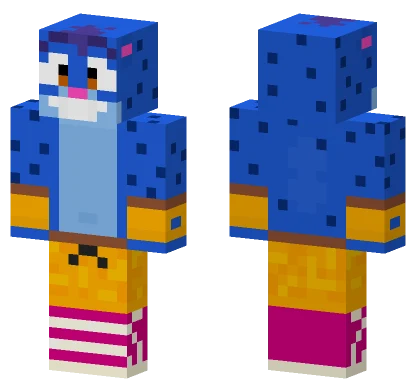Crash Bandicoot Blue Hyena Minecraft skin