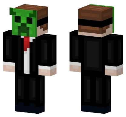 Creeper Devil Mask Man Minecraft skin