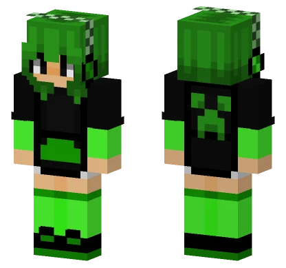 Creeper Girl Minecraft skin