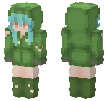 Creeper Girl Charged Minecraft skin