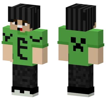 Creeper Hoodie Boy Minecraft skin