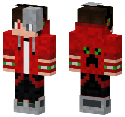 Creeper Hoodie Boy Minecraft skin