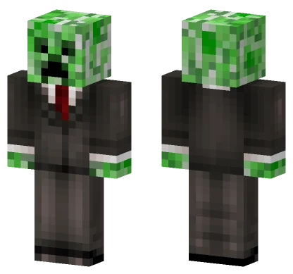 Creeper In Suit Minecraft skin