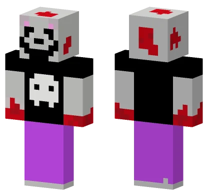 Creepy Gray Cat Minecraft skin