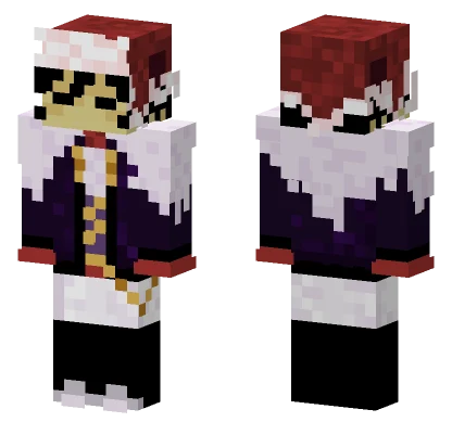 Crimson Hooded Figure Minecraft skin