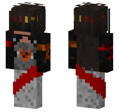 Crimson Hooded Warrior Minecraft skin