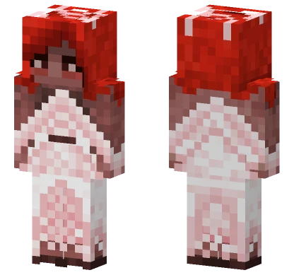 Crimson Kimono Girl Minecraft skin