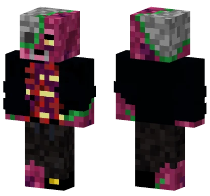 Crimson Undead Eyebrows Minecraft skin