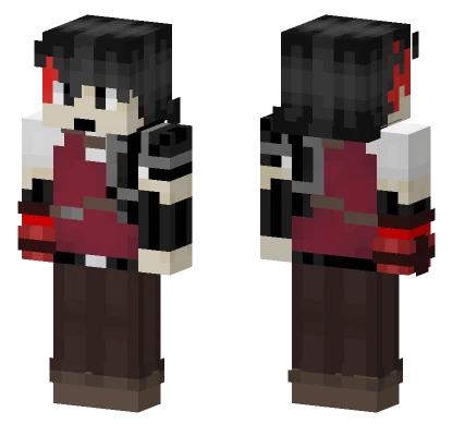 Crimson Vest Student Minecraft skin