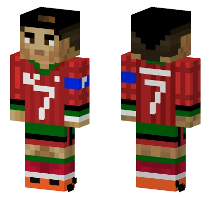 Cristiano Ronaldo Footballer Minecraft skin