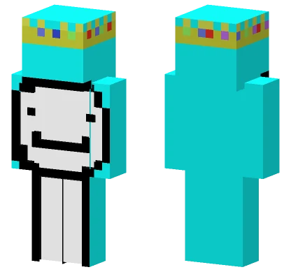 Crown Cyan Dream Minecraft skin