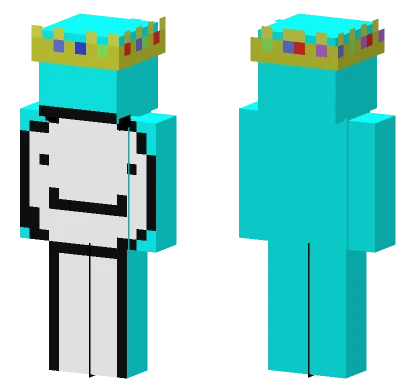 Crown Cyan Dream V2 Minecraft skin