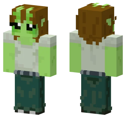 Cure Green Alien Girl Minecraft skin