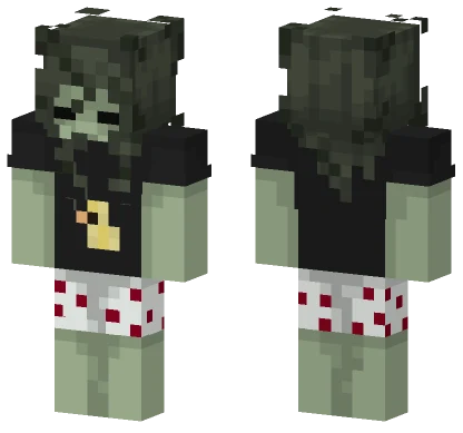 Curly Hair Zombie Minecraft skin